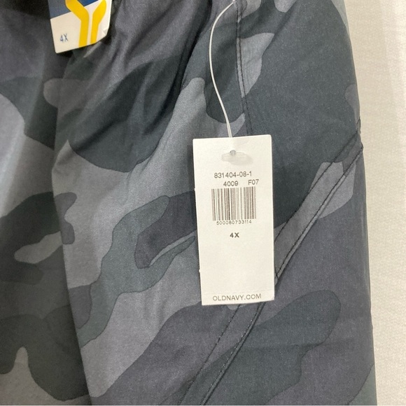 New Old Navy Black Camo Stretchtech Dry Quick Active Shorts 4X - Picture 7 of 12